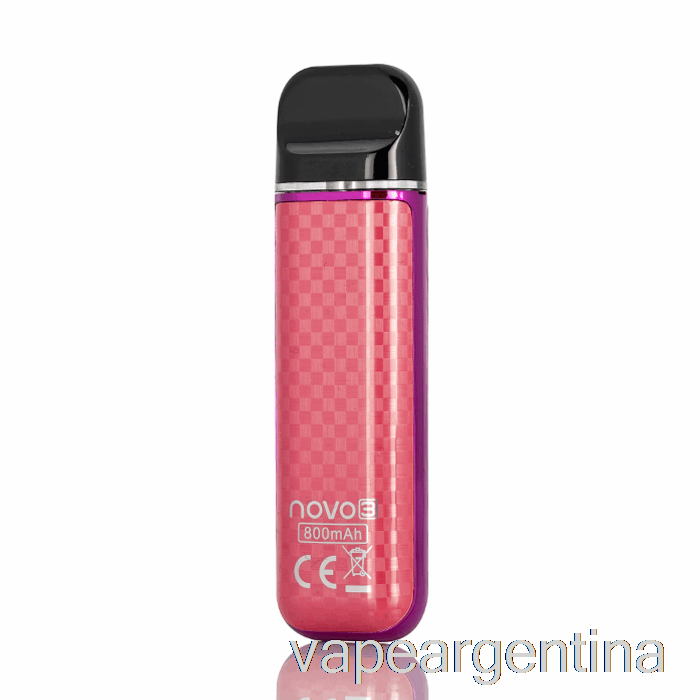 Smok Novo 3 25w Pod System Violeta Rojo Fibra De Carbono Vape Argentina